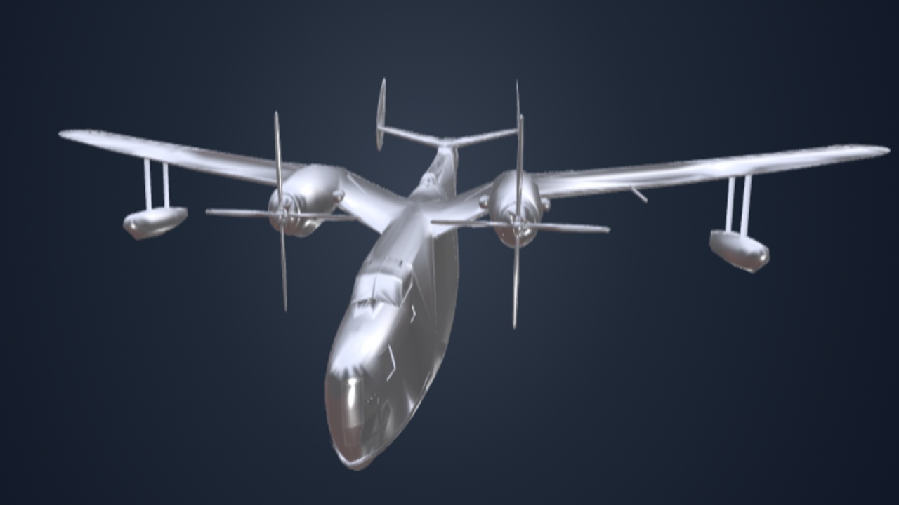 Media 1 for listing B6MG Jet Aircraft - Highly Detailed 3D Model