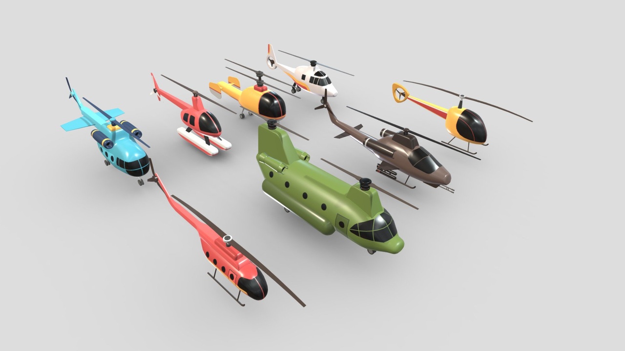 Media 1 for listing Toon Helicopters 01 Collection