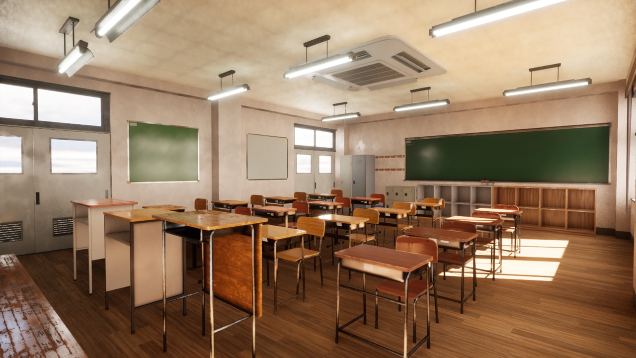 Media 1 for listing Japanese School Classroom Pack / 日本の学校 教室アセット1.3