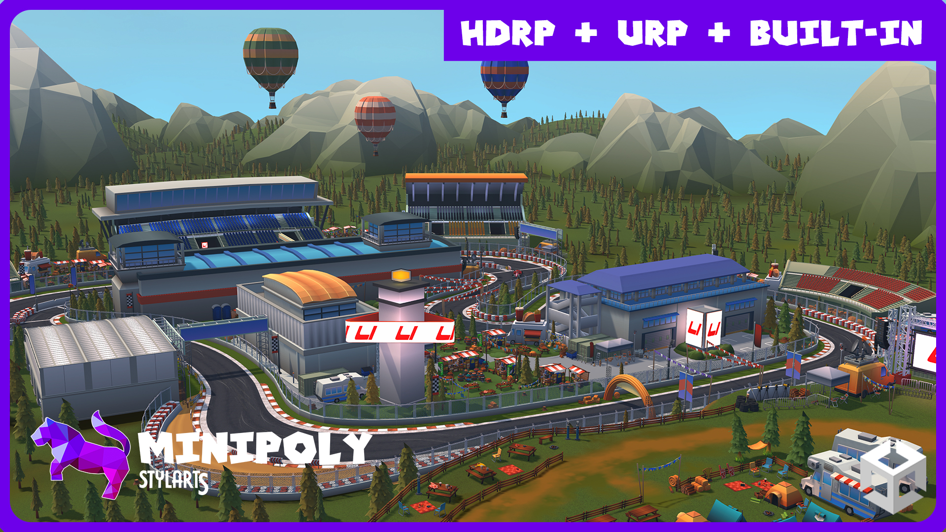 Minipoly Series - Race Track ( Stylized Lowpoly Environment ) | Fab