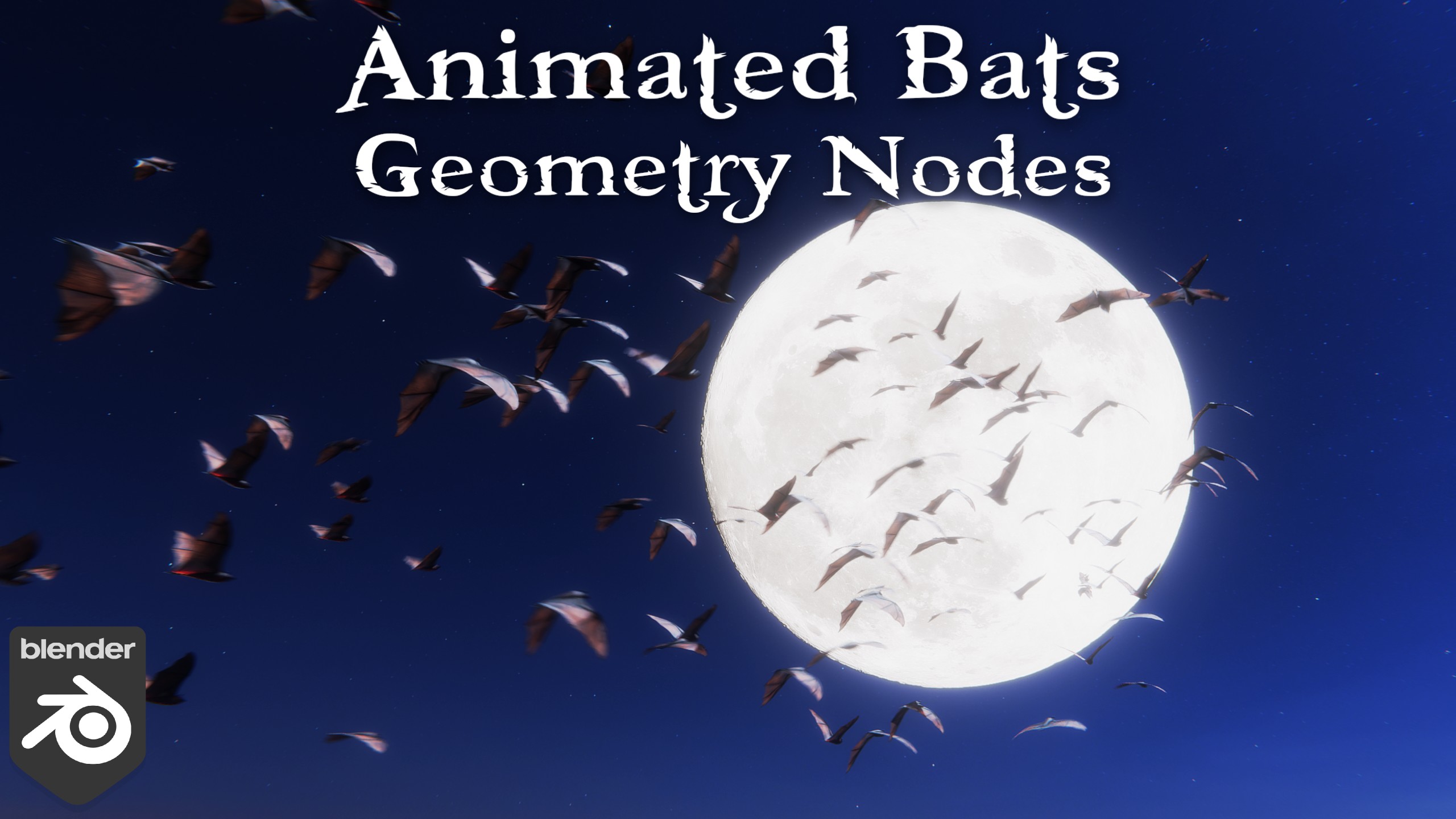 Animated Bats 🦇 Geometry Nodes | Fab