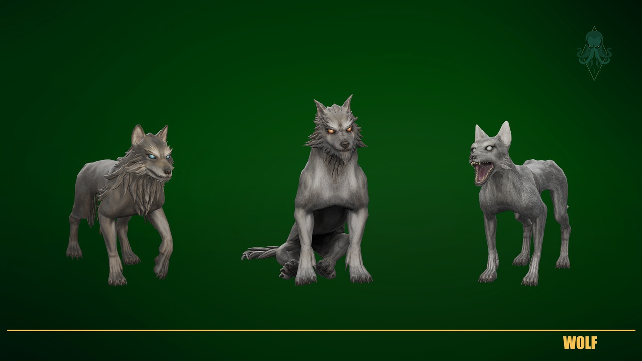 Media 1 for listing Stylized Wolf Animal