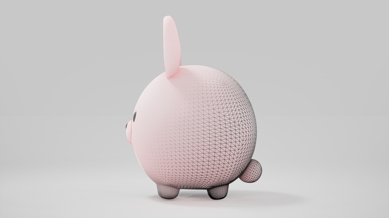 Media 1 for listing Balloon-style 3D Character-Rabbit