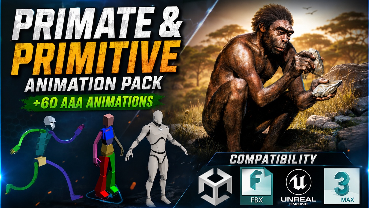 Media 1 for listing Primate & Primitive Animation Pack