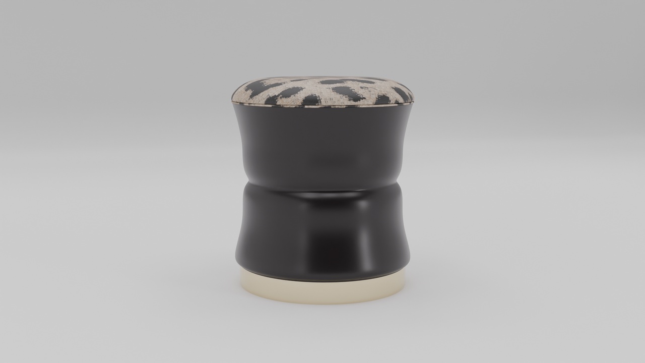 Media 1 for listing Curaçao Pouf Ottoman - Leopard Animal-printed
