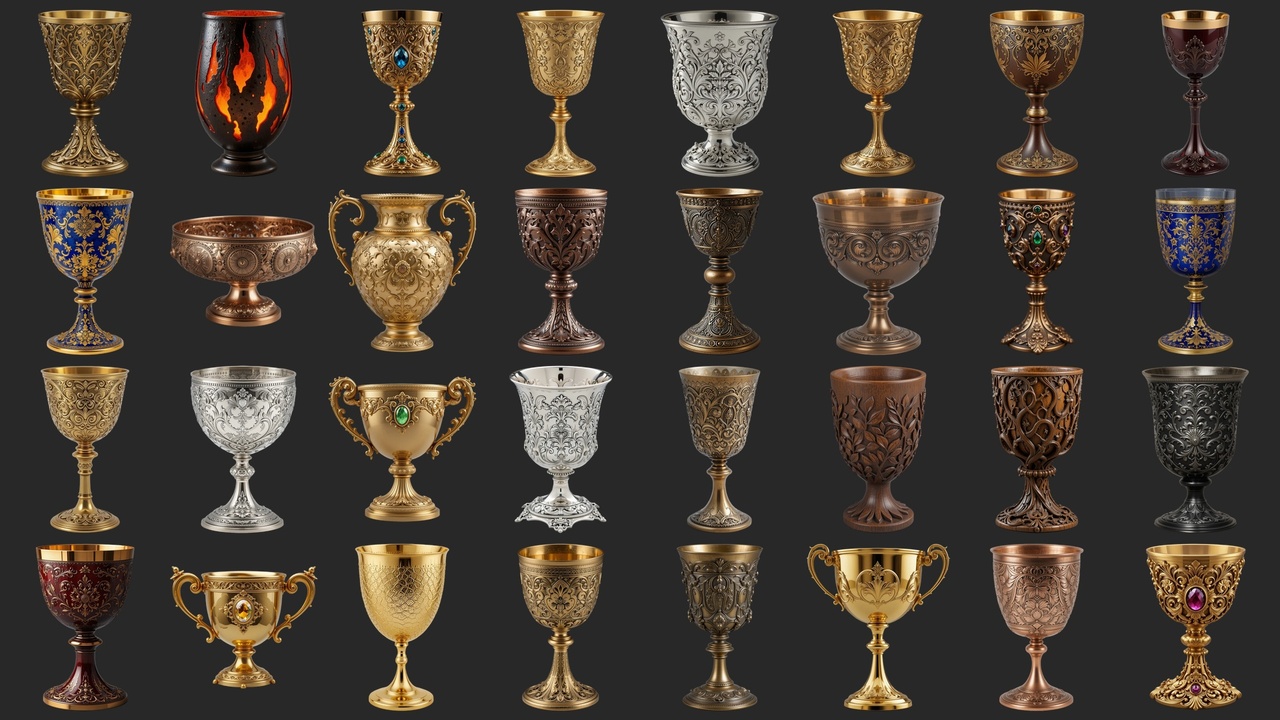 Media 1 for listing 171 Antique Chalices And Goblets - Icons