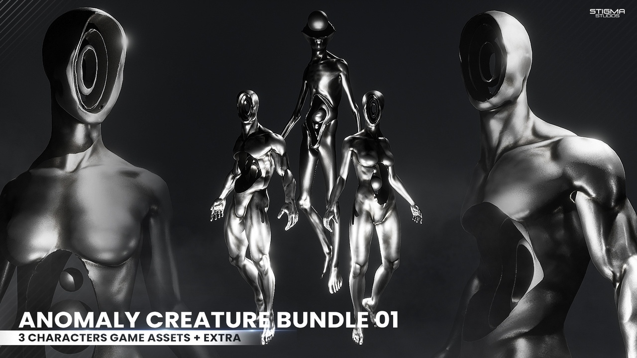 Media 1 for listing Anomaly Creature Bundle 01 - Game Assets + Extra | STIGMA STUDIOS