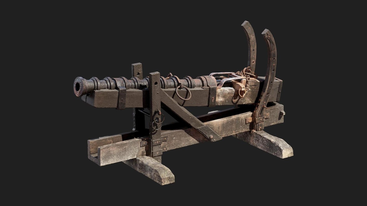 Media 1 for listing Historic Medieval Weapon Cannon Wood 02