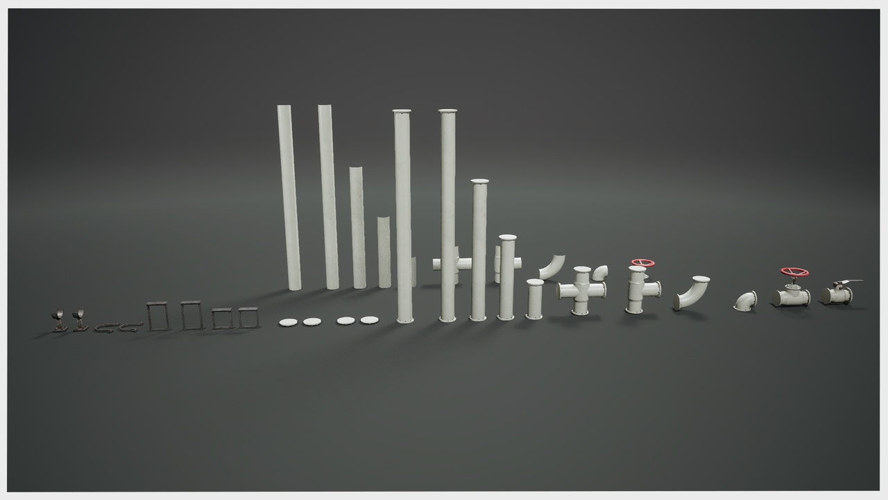 Industrial Modular Pipe Pack Vol 1 | Fab