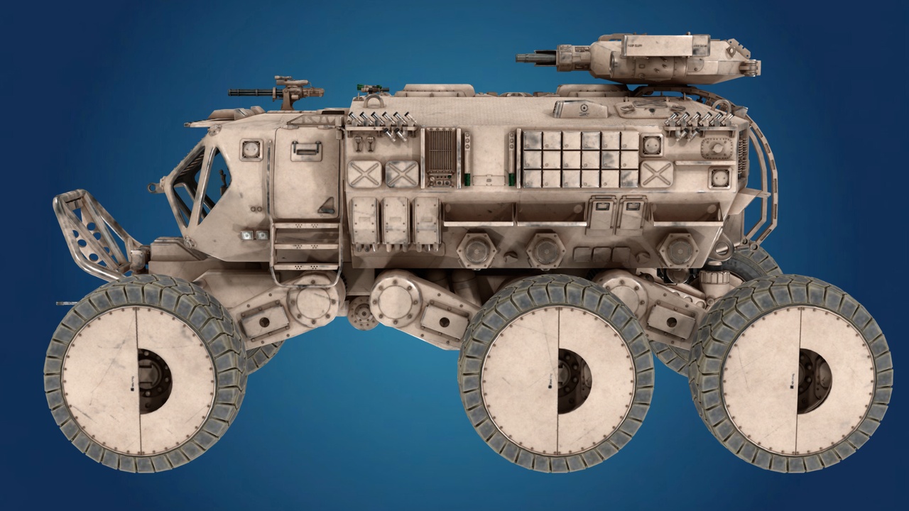 Media 1 for listing Sci-Fi Heavy Armored Rover - Tactical Exploration Vehicle (3D Model)