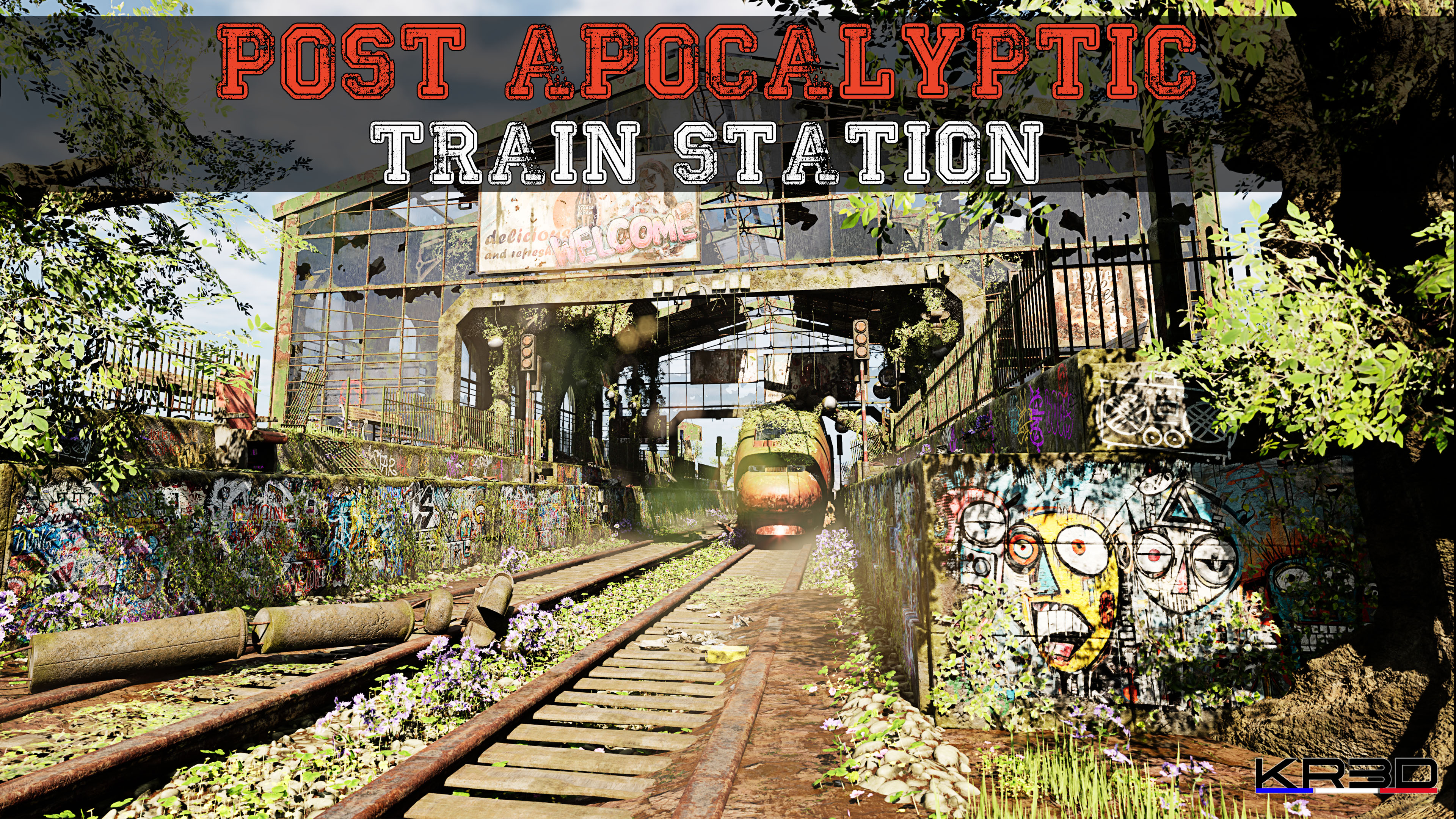Train Station - Abandoned - Post Apocalyptic | Fab