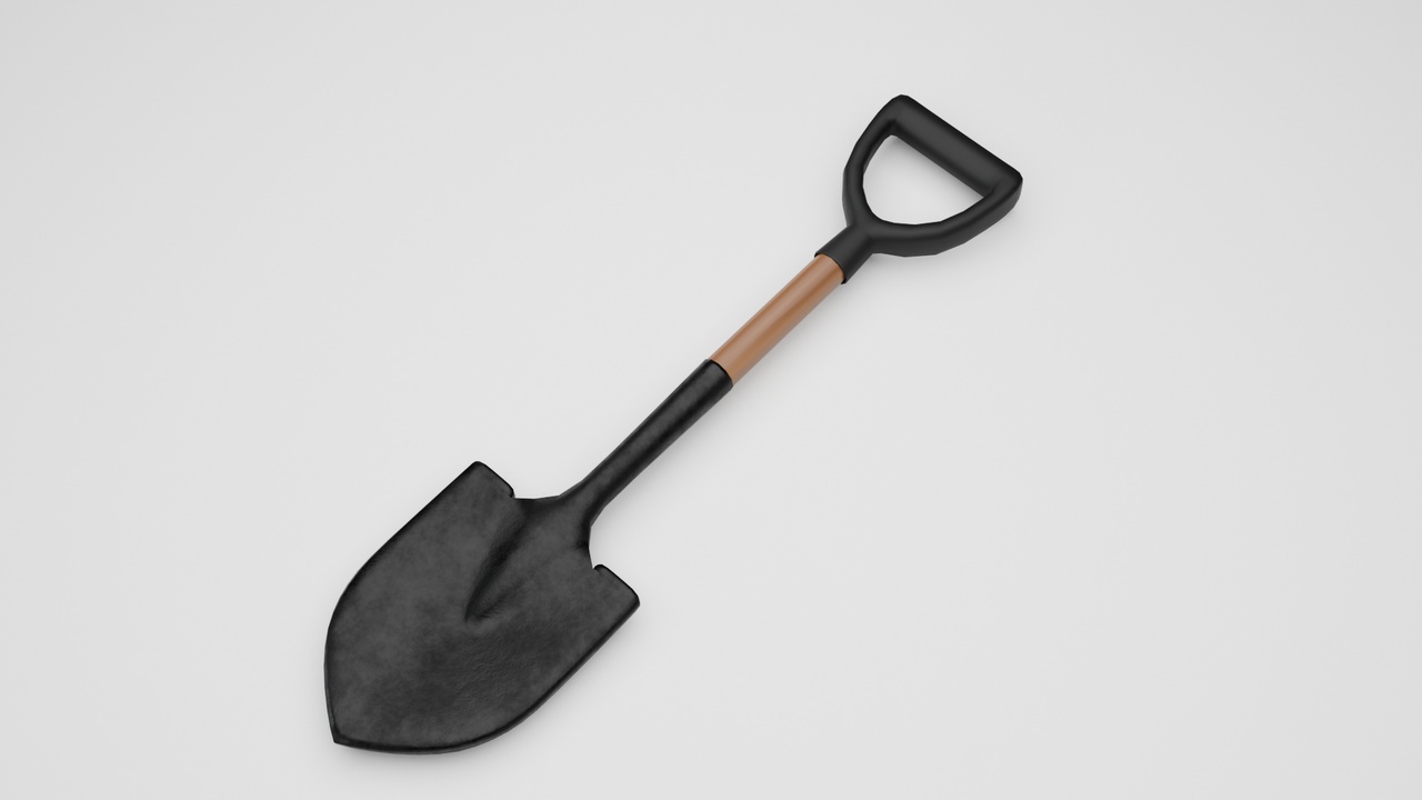Media 1 for listing Low Poly Digging Shovel – Garden Tool 3D Model