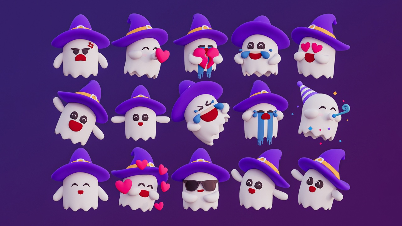 Cute Ghost Character Pack | Fab