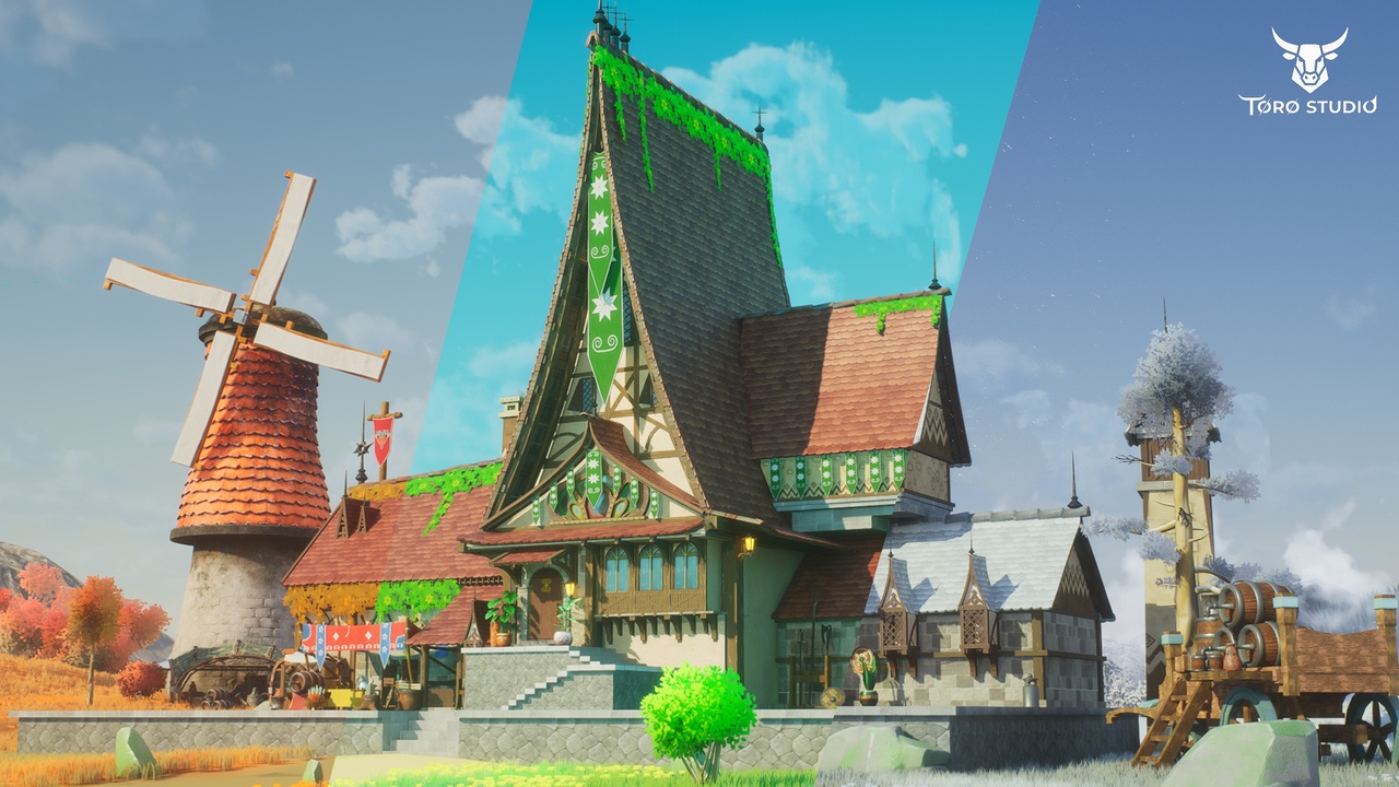 Media 1 for listing Stylized Fantasy Village – Emerald Haven