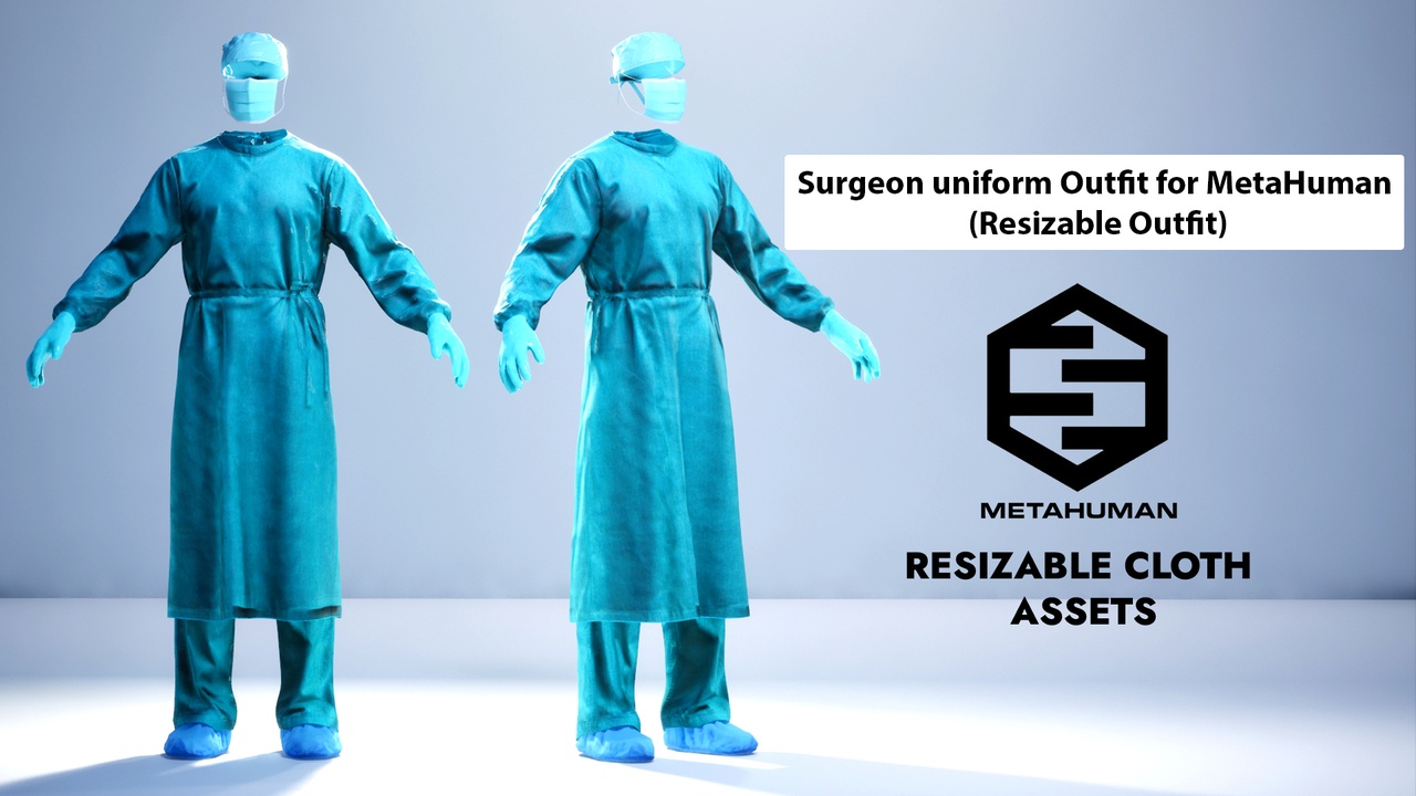 Media 1 for listing Hospitality Uniform Pack for MetaHuman (Resizable | Full Outfit)
