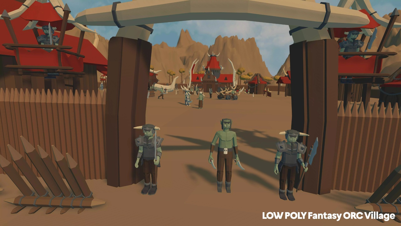 Media 1 for listing LOW POLY Fantasy ORC Village