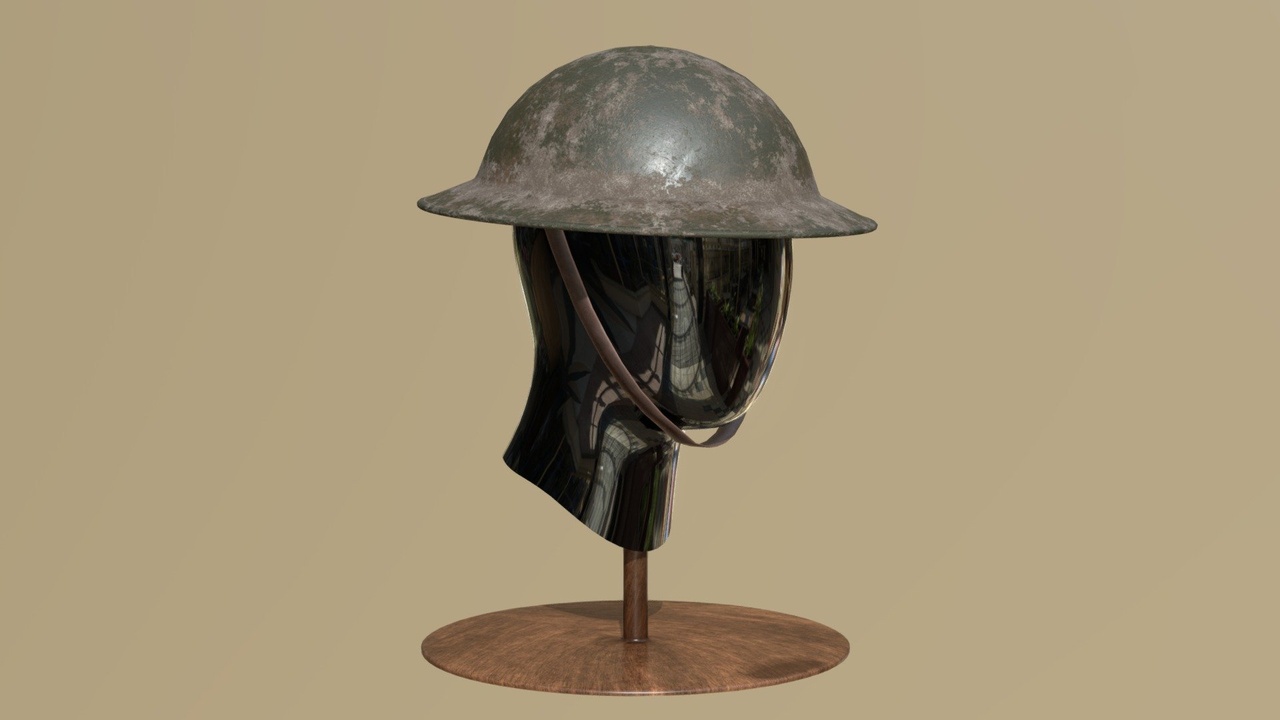 Media 1 for listing WWI British Helmet MK 1 "Brodie" (Dirty)