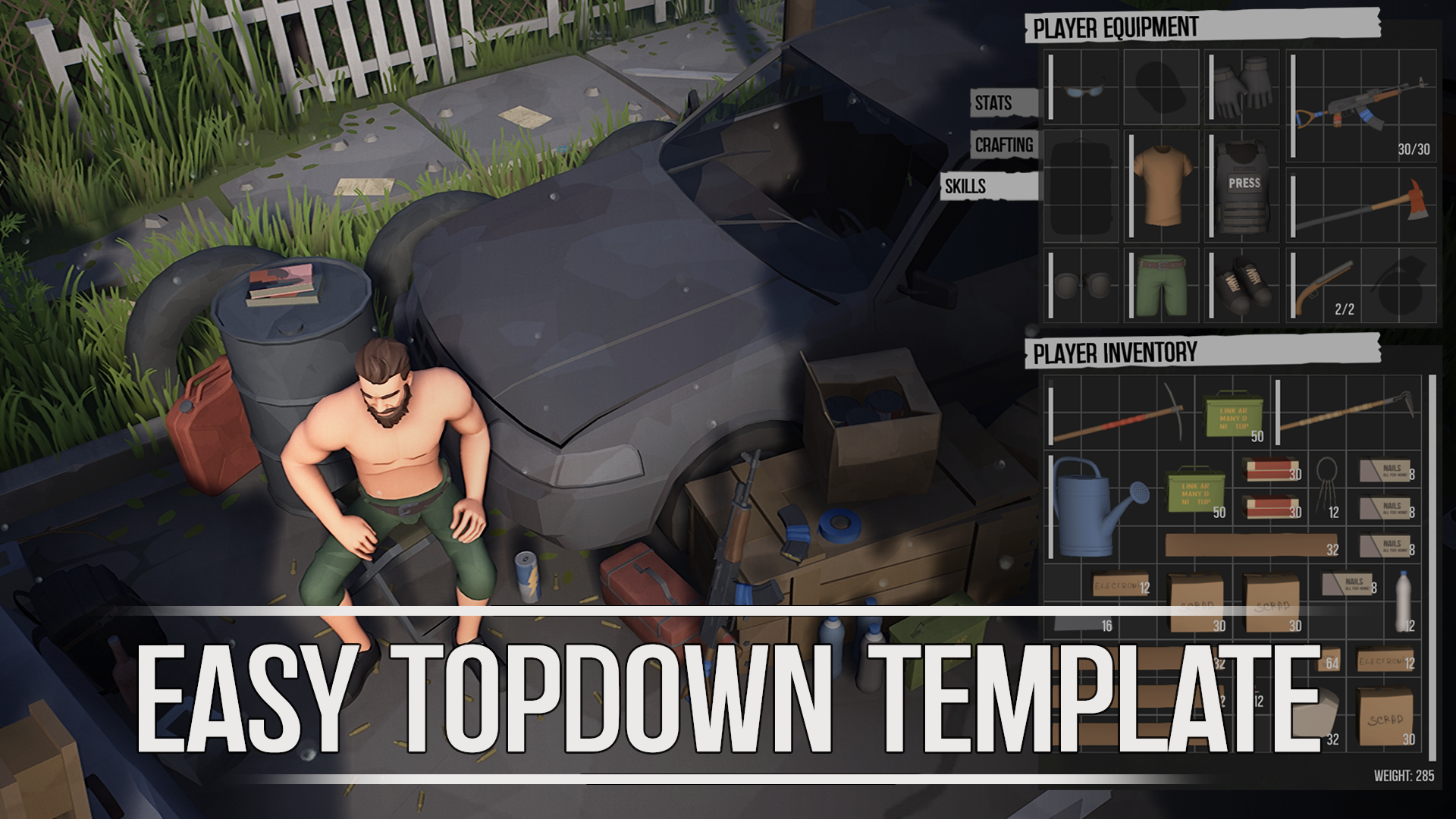 Easy TopDown Template V2.1 | Survival Action Shooter Top Down RPG