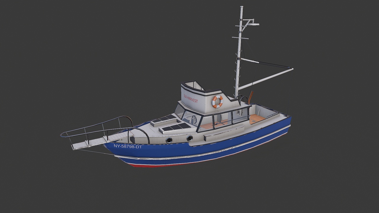 Media 1 for listing Fishing Boat Low-poly PBR