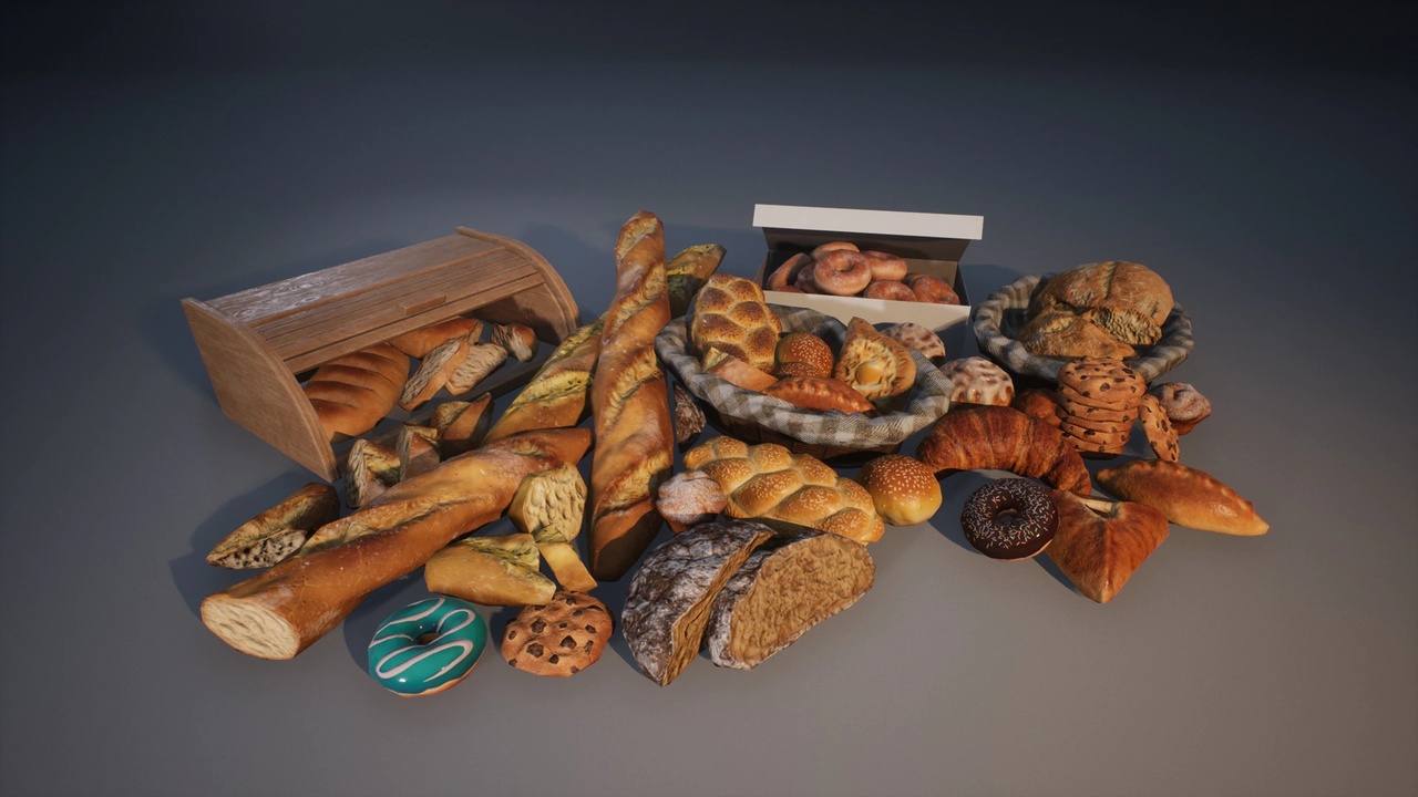 Food Pack vol. 2. Bakery 제품 등록을 위한 미디어 1개