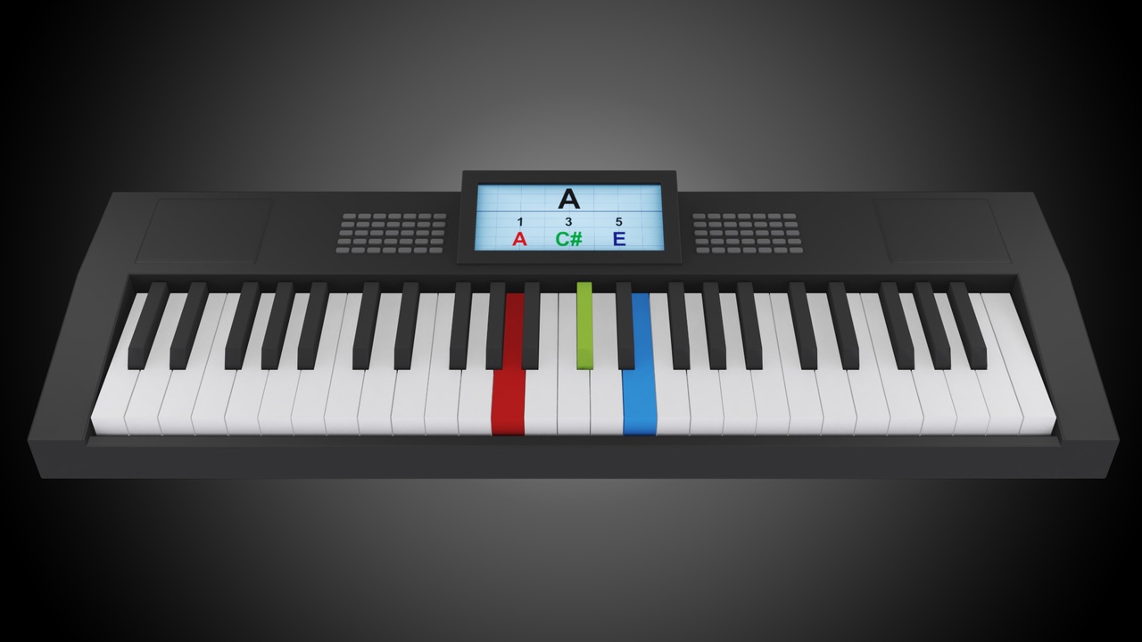 Media 1 for listing A major Piano Chord Animation