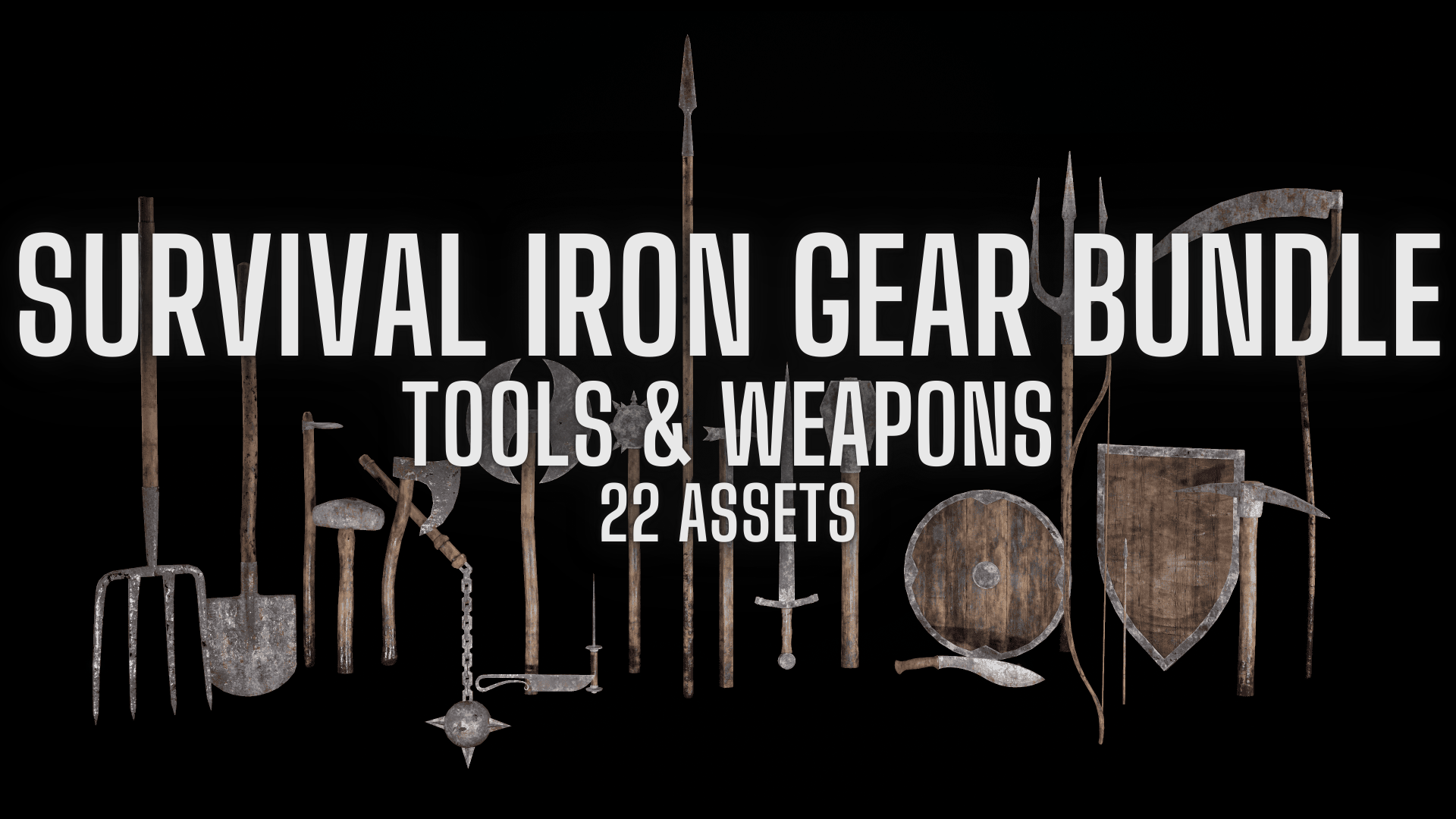 Iron Thread Weapons Survival Iron Gear Bundle - 22 Tools & Weapons | Fab