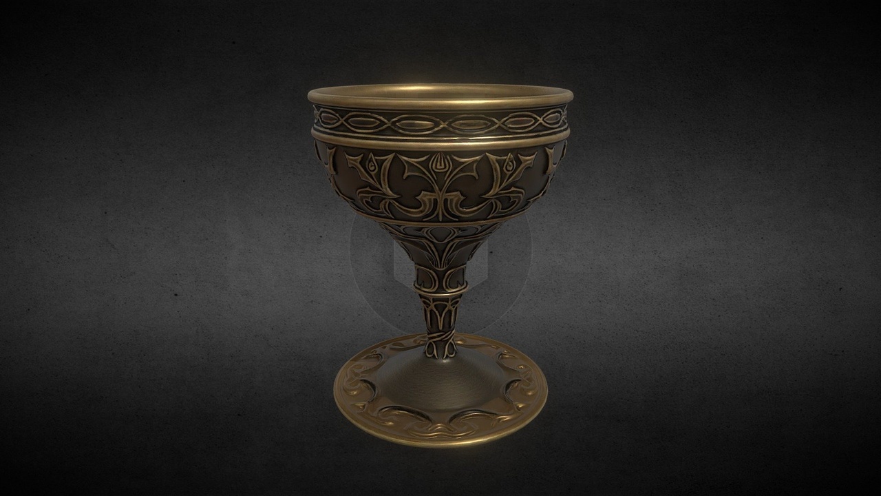 Media 1 for listing Ornate+goblet+3d+model