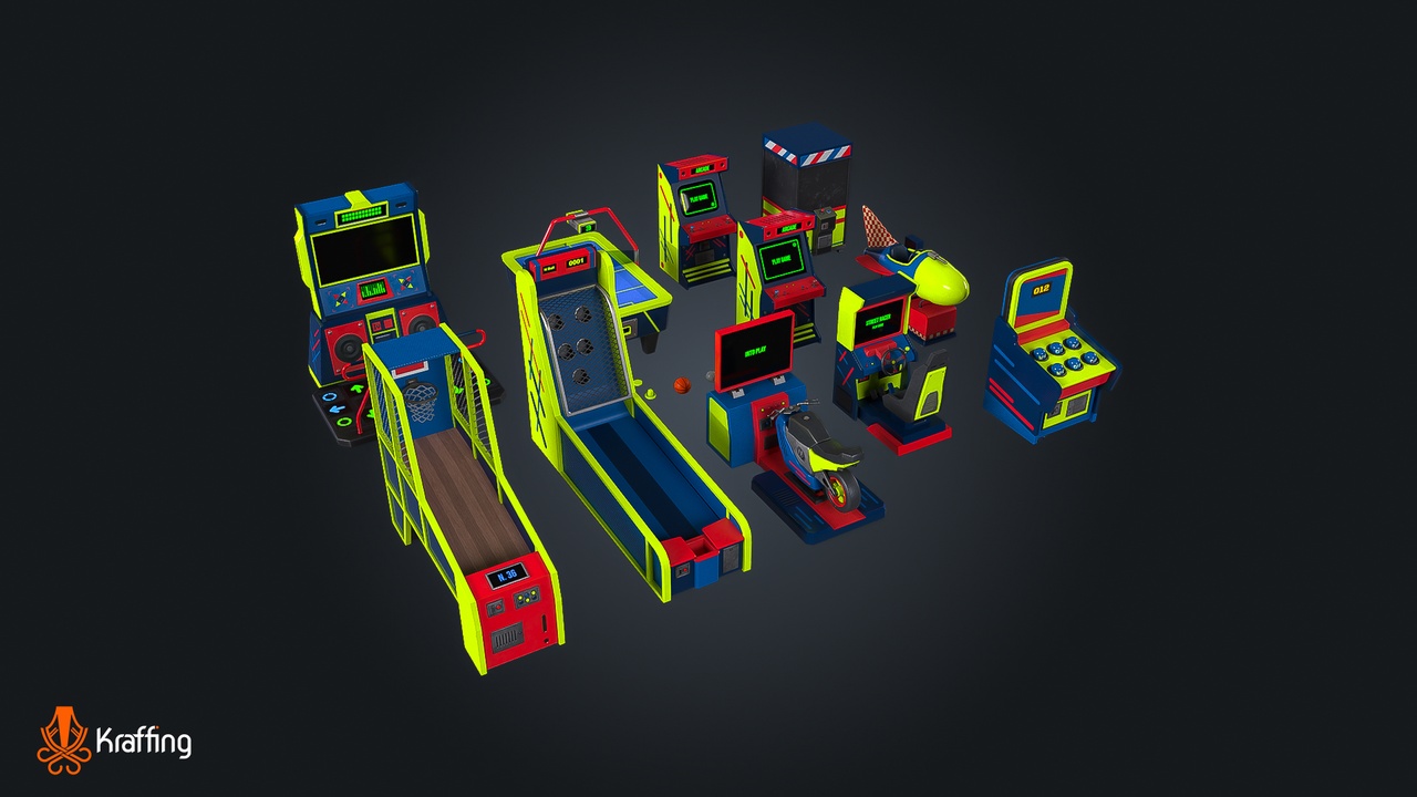 Media 1 for listing Arcade Pack V1 - Games Collection – Game Ready PBR
