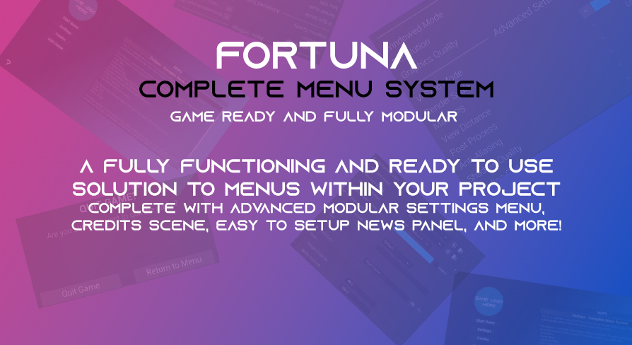 Fortuna Ultimate Menu System | Fab