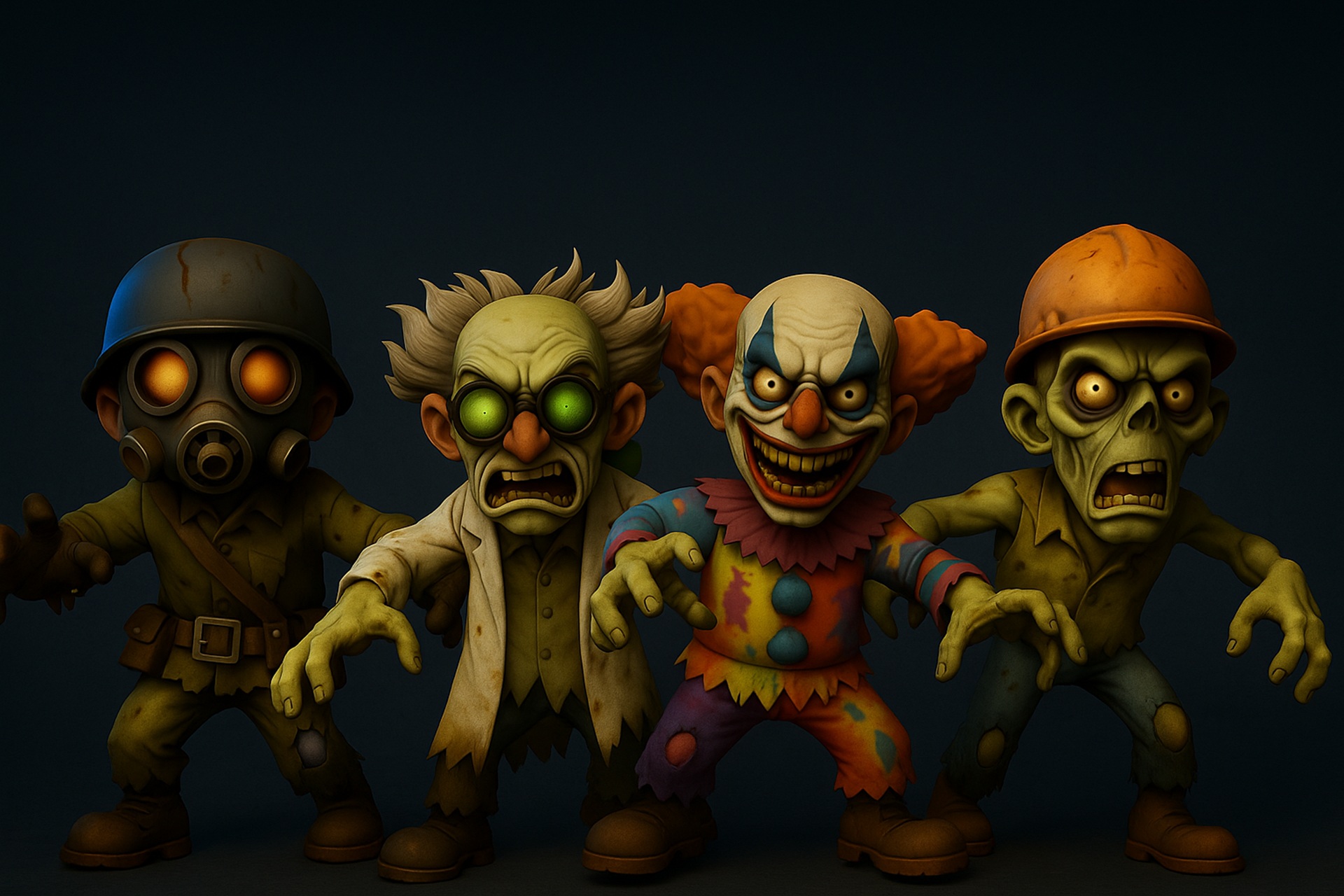 Zombie Rig Zombie Enemies Pack – Stylized 3D Characters (No Rig / No Animation) | Fab