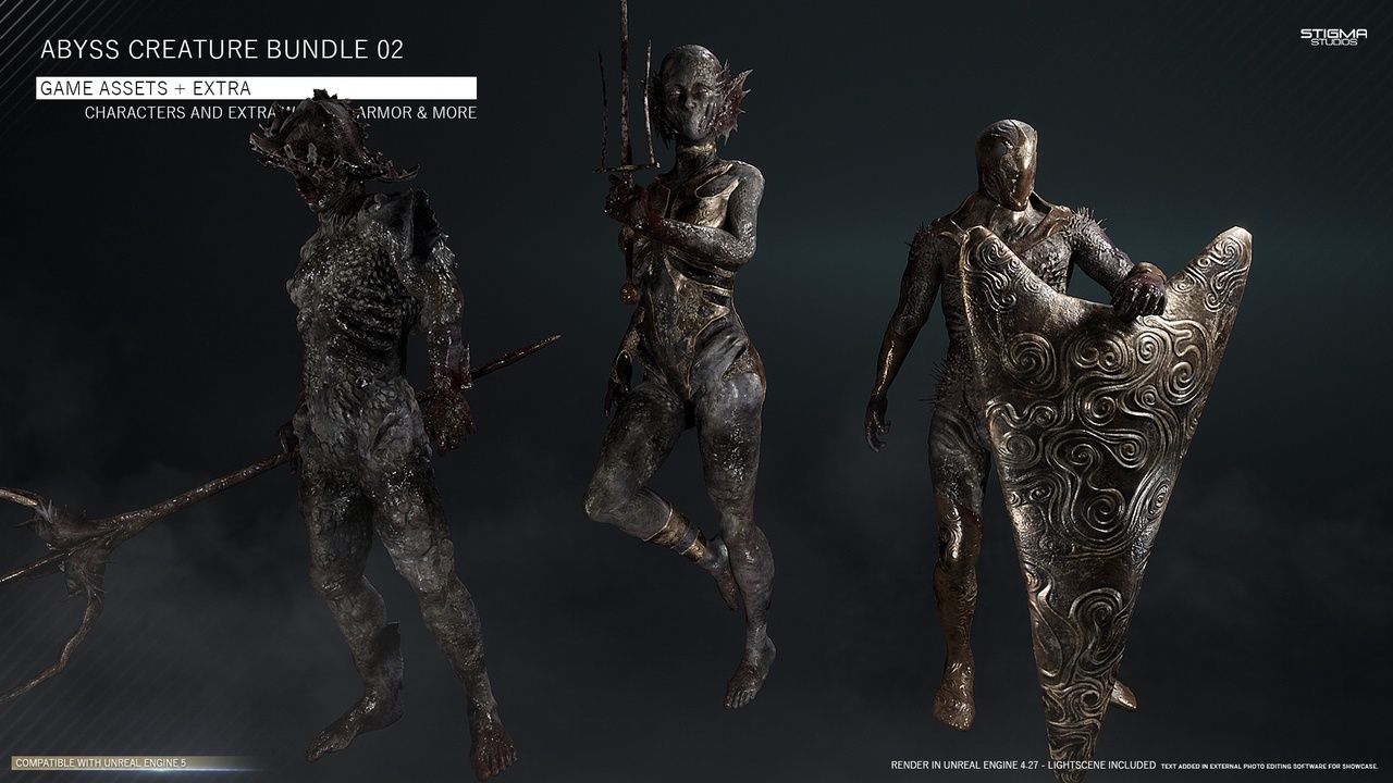 Media 1 for listing Abyss Creature Bundle 02 - Game Assets + Extra | STIGMA STUDIOS