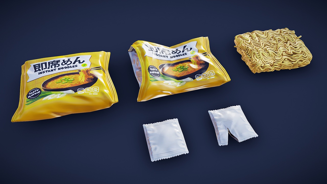 Media 1 for listing Stylized Instant Noodles - Game Ready
