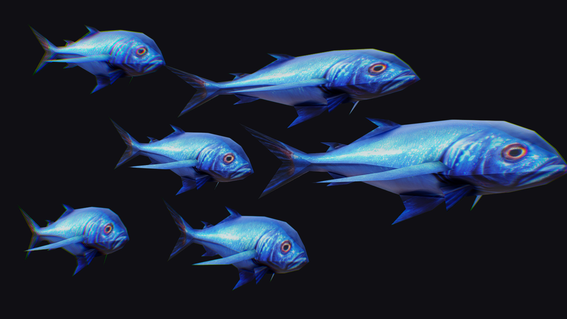 Fish Flock Floating Swarm Tuna Animated Sea Animal Lowpoly | Fab