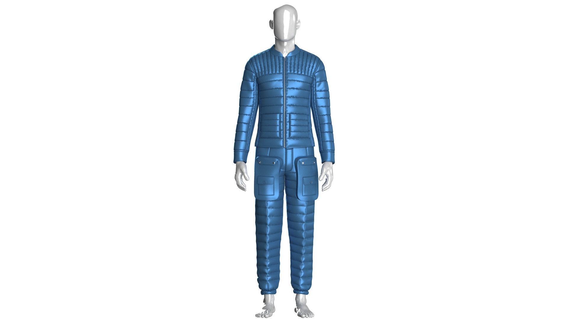 Media 1 for listing Men Puffer Jacket With Pocket Pant - Outfit | High Poly