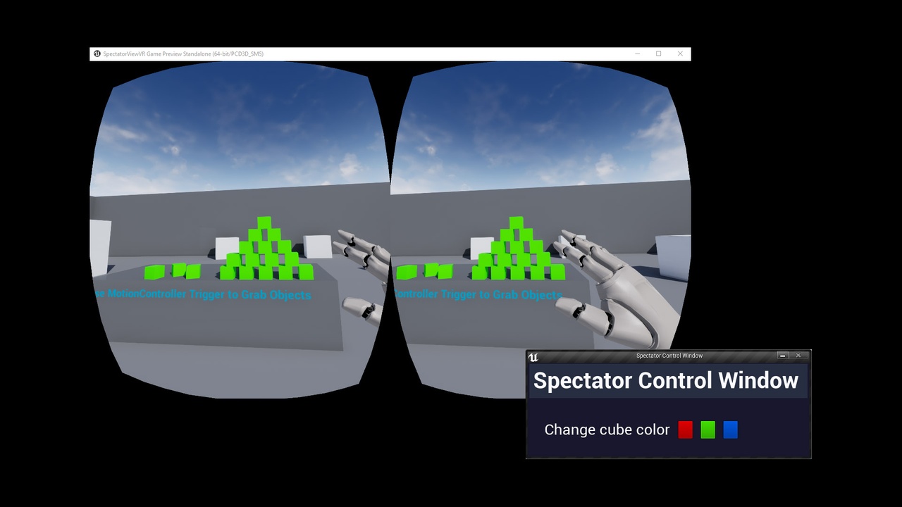 Media 1 for listing VR Spectator Control Window