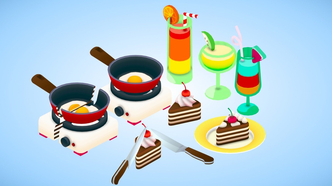 Media 1 for listing CAKE COCKTAILS FOOD DRINKS ASMR GAME DELICIOUS