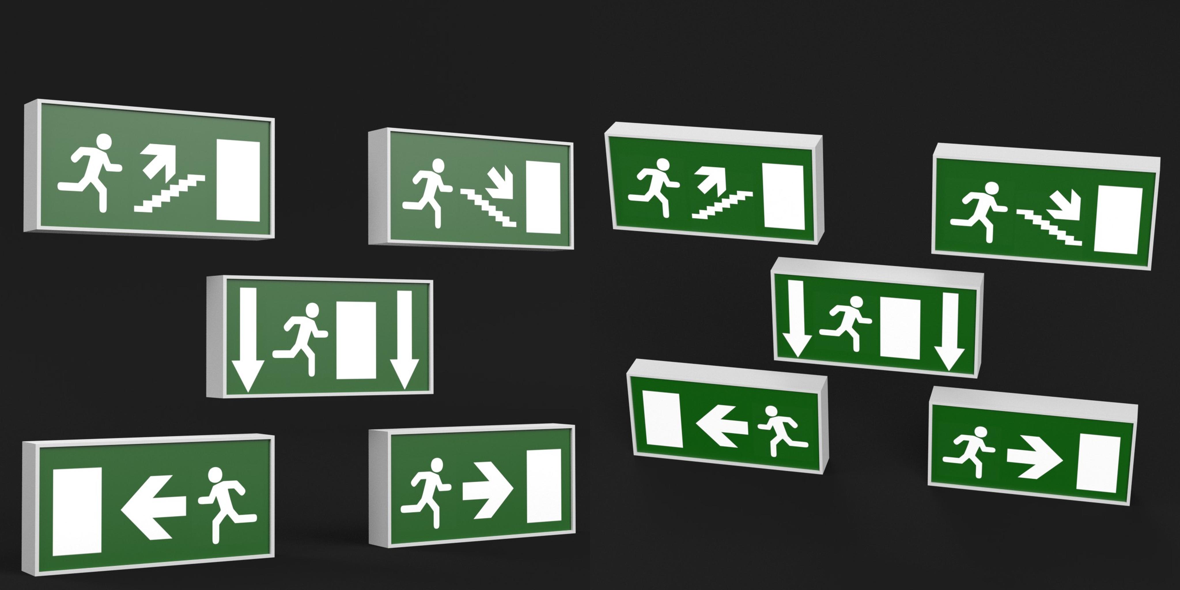 Emergency exit signs | Fab