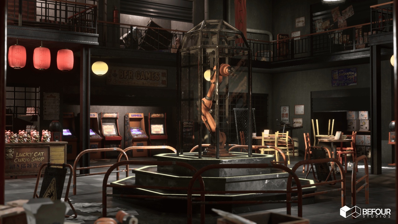 Media 1 for listing Japanese Old Shopping Mall Interior Environment ( Modular, Abandoned, Asian )