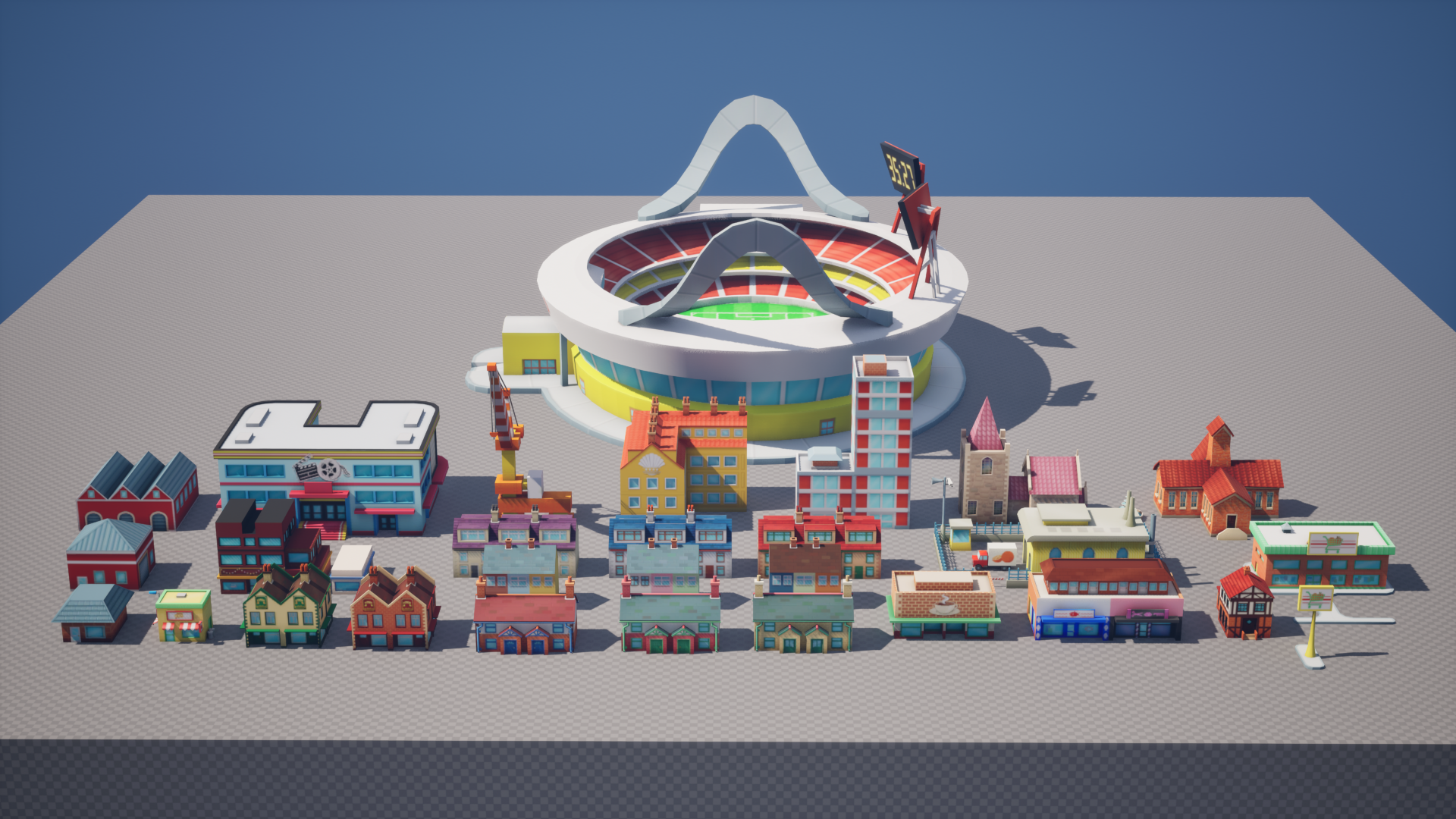 Low Poly City Pack | Fab