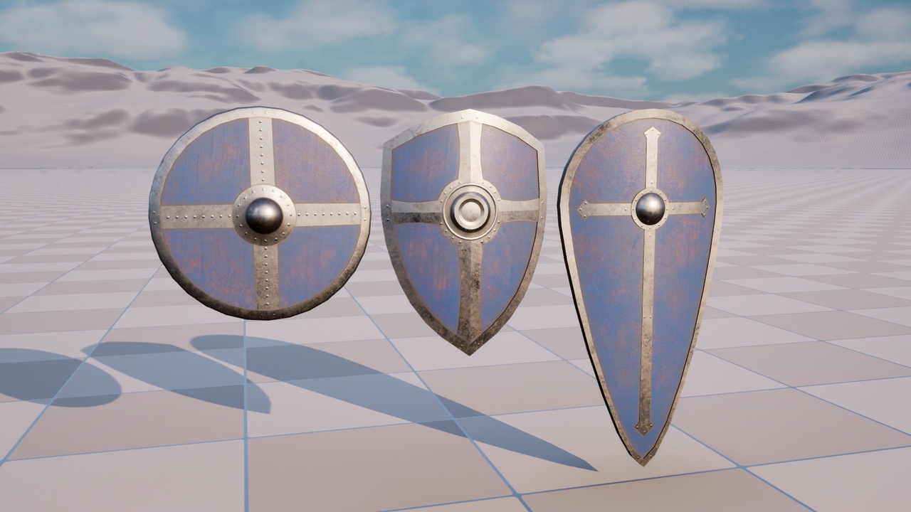Media 1 for listing Lowpoly Fantasy Shields