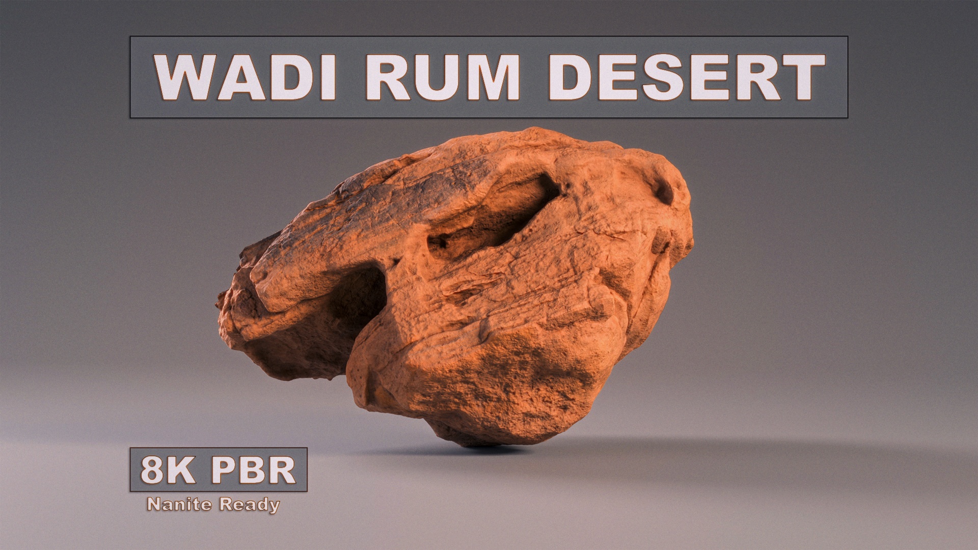 Wadi Rum Sandstone Rock 05 - Compact Boulder | Fab
