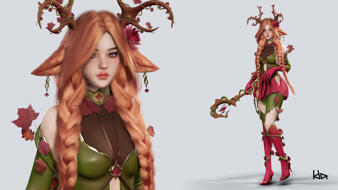 الوسائط 1 للقائمة Dryad Girl Fawnia