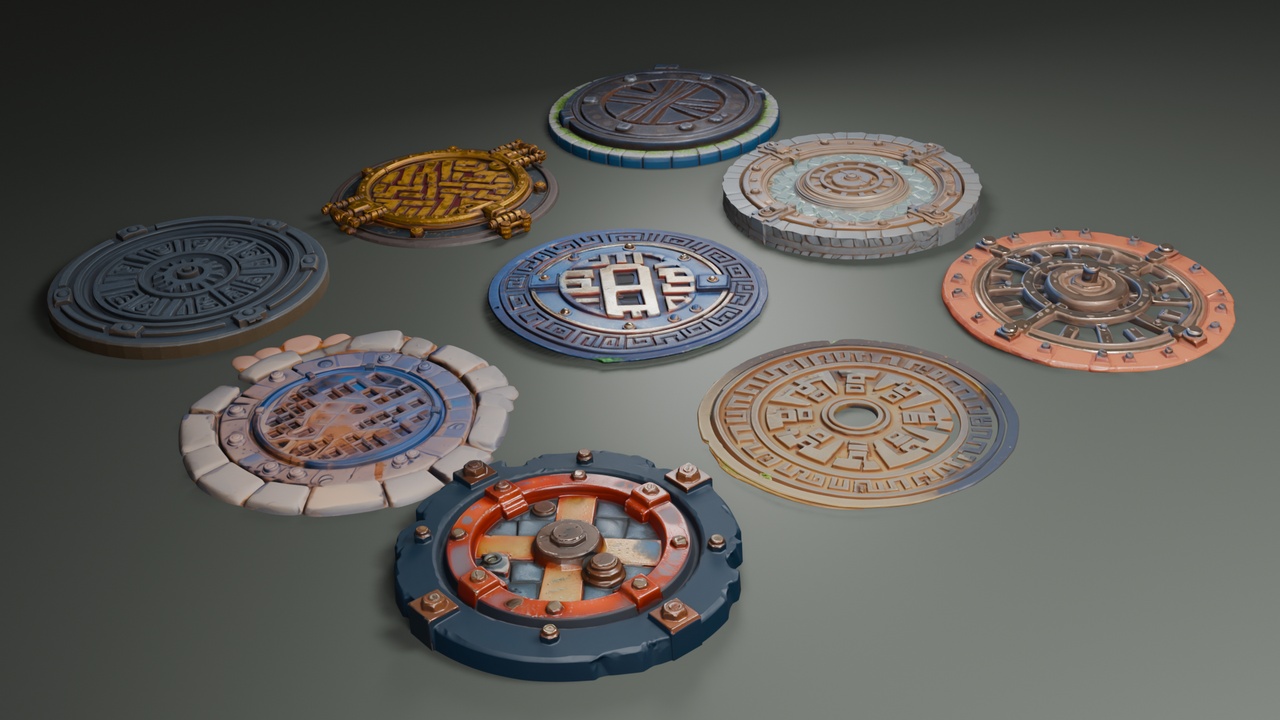 Media 1 for listing Stylized Manholes🕳️