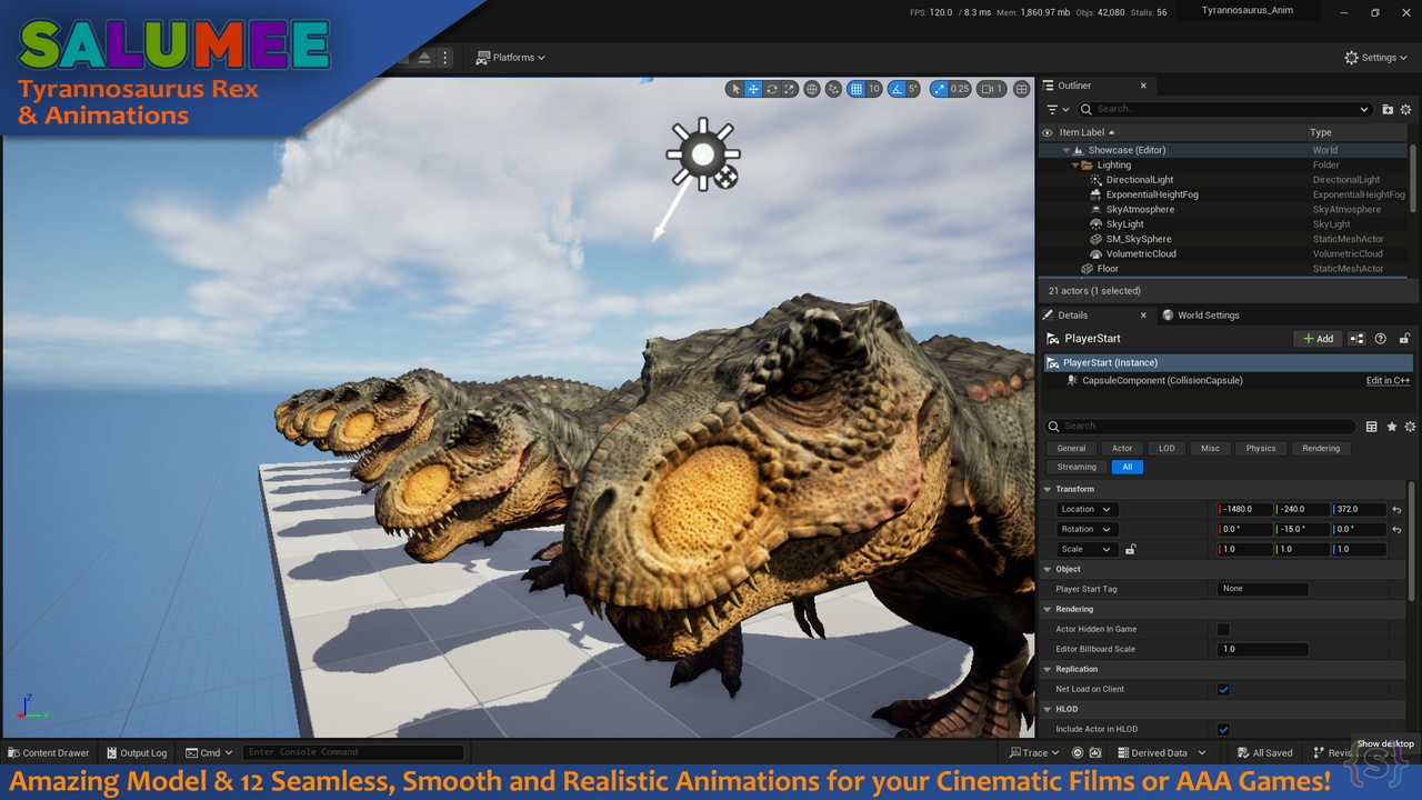Media 1 for listing Tyrannosaurus Rex Animations
