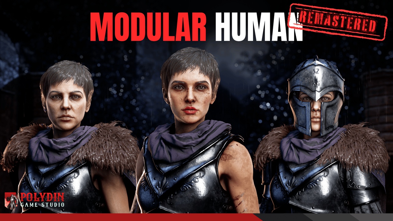 Media 1 for listing Knight - Modular Female Human Fantasy Collection