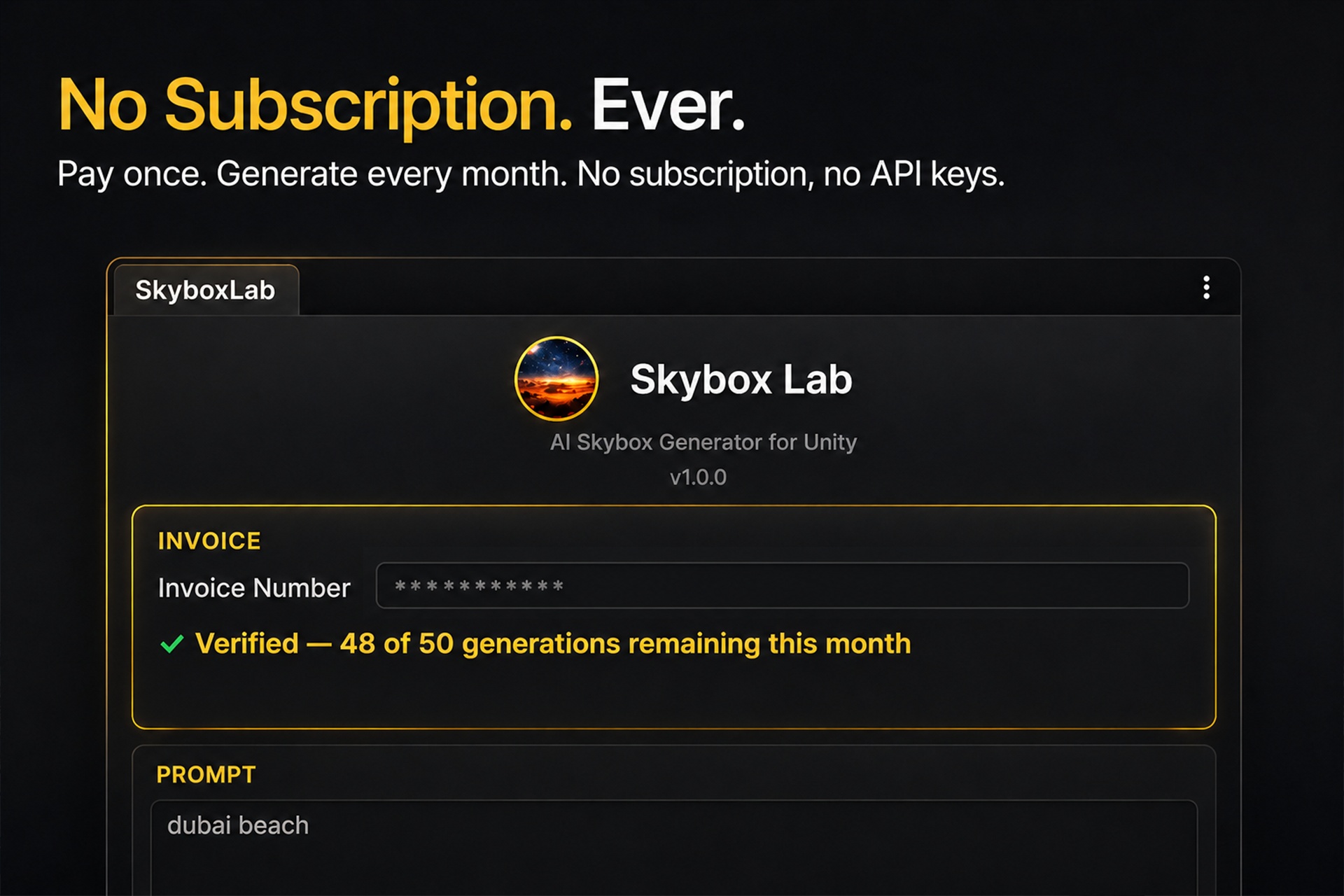 Media 1 for listing SkyboxLab - AI Skybox Generator