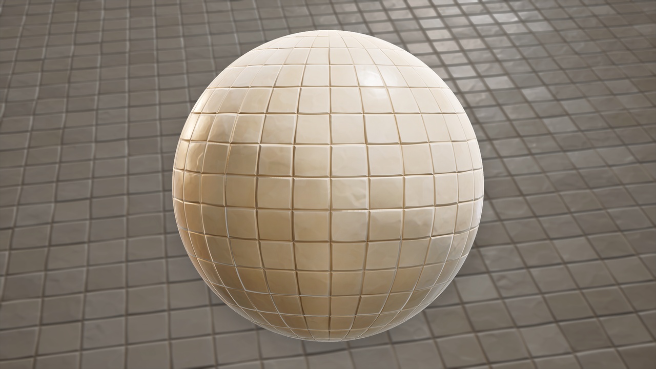 Medium 1 für Eintrag Stylized Beige Ceramic Tiles - Material
