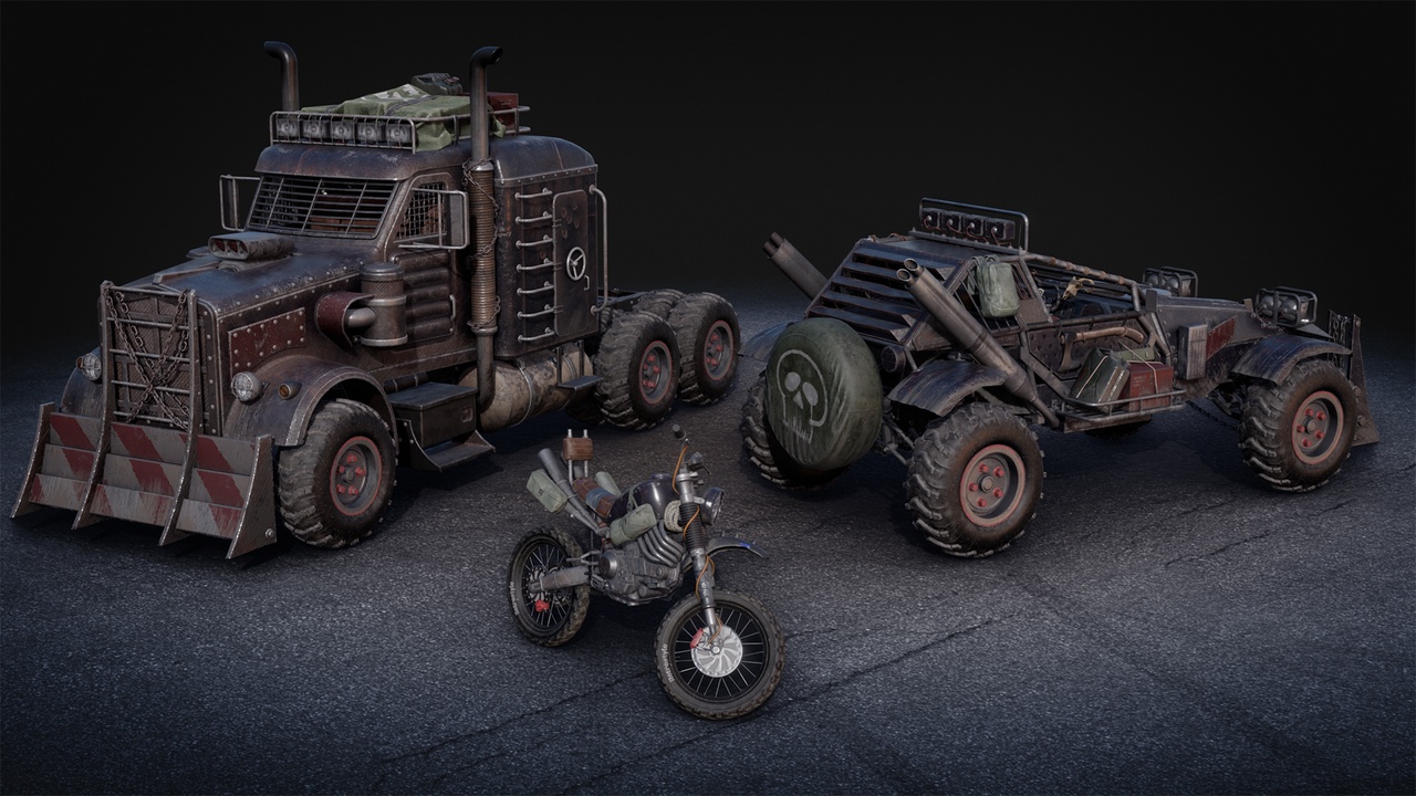 Media 1 for listing Post Apocalyptic 3D Cars Pack