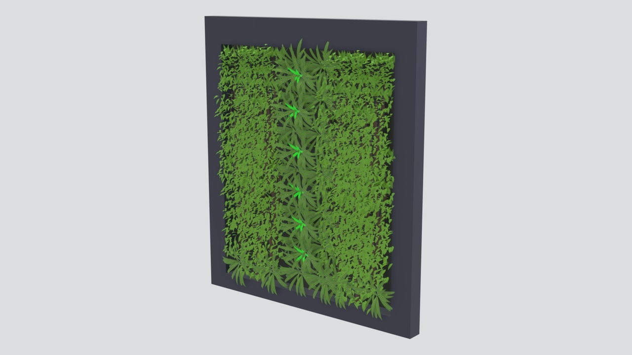 Media 1 for listing Vertical Garden Green Wall Panel with Black Frame 3D Model
