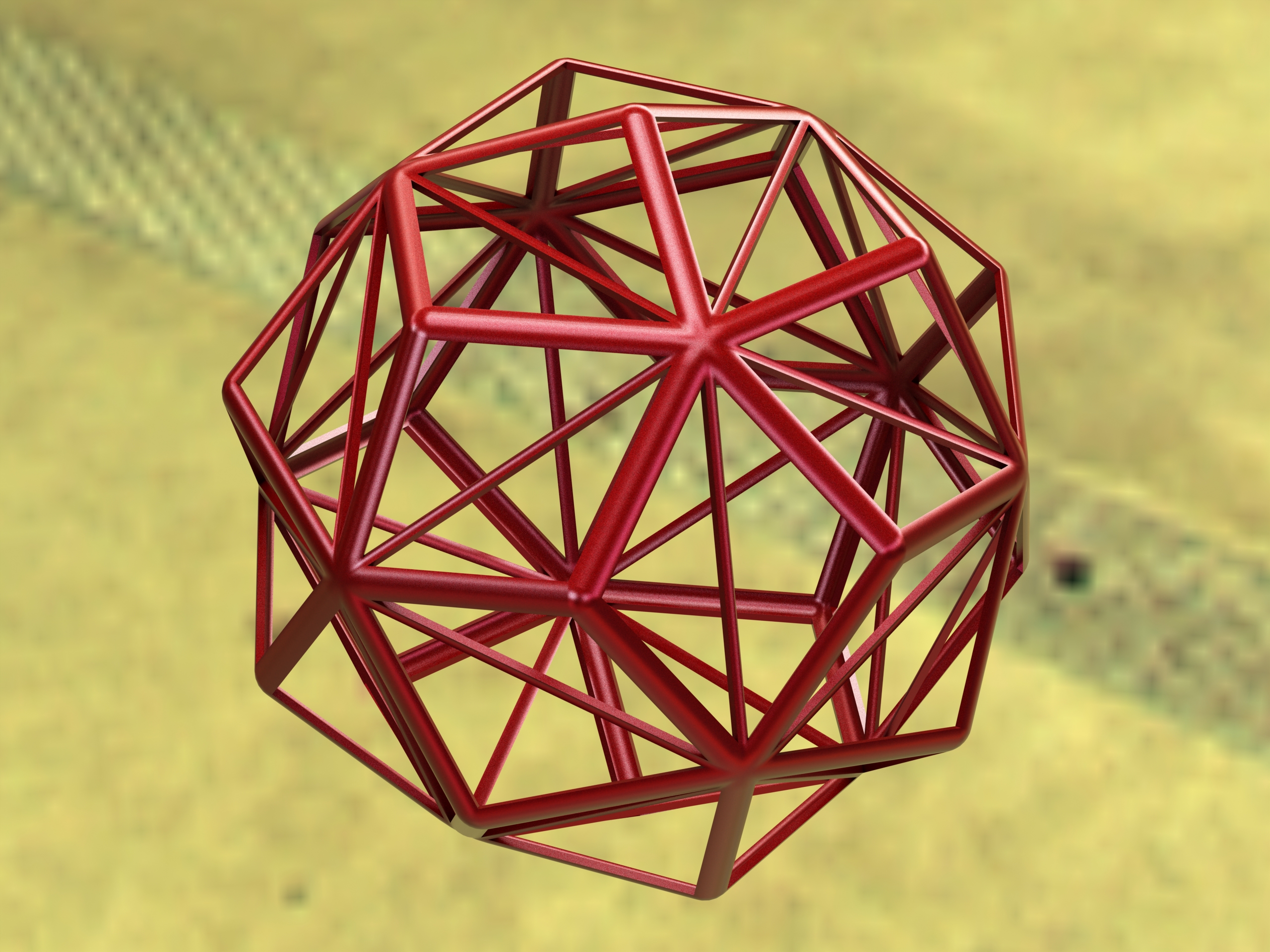 Wireframe Shape Small Triambic Icosahedron | Fab